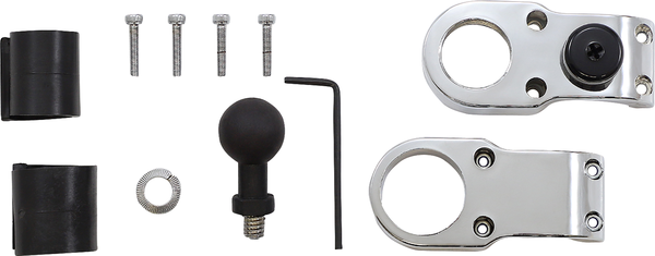 Dual Usb Port Charger With 1(r) Ball Mount Chrome, 1, nordicamoto.ro
