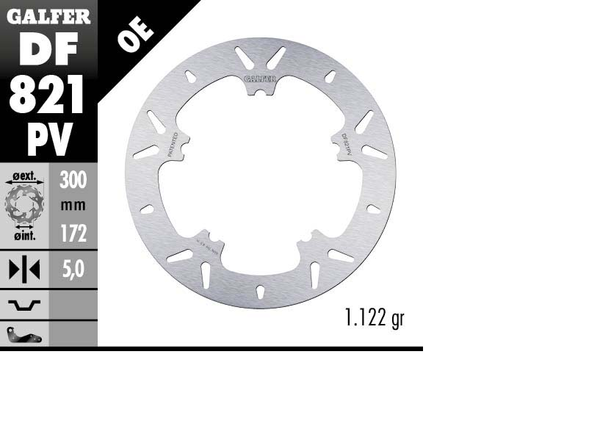 Brake Rotor Fixed Round Silver, 1, nordicamoto.ro