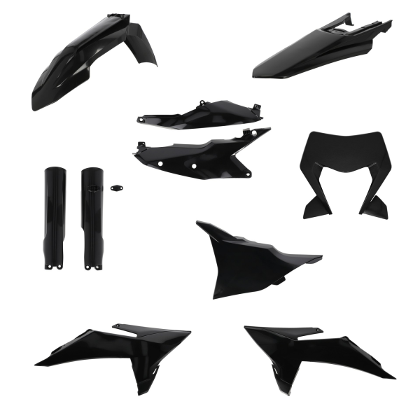 Acerbis teljes műanyag készlet a KTM EXC 150–300/EXC-F 250–500 '26-os modellhez – fekete, 1, nordicamoto.ro