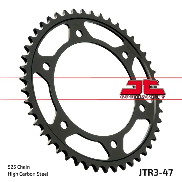 JT SPROCKETS Indukciós edzésű hátsó lánckerék, fekete cinkbevonatú, fekete, cink, 1, nordicamoto.ro