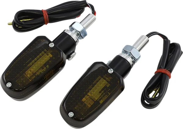 Oblong Aluminum Body Marker Lights Black, Matte, 1, nordicamoto.ro