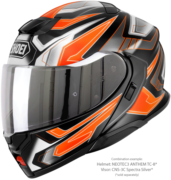 SHOEI NEOTEC3 ANTHEM TC-8 felhajtható sisak, fekete/narancssárga/fehér, XXL, 7, nordicamoto.ro