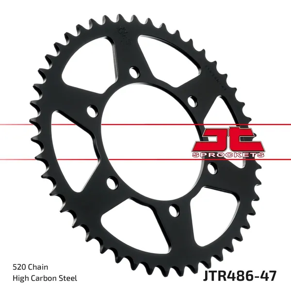 JT SPROCKETS Fekete hátsó lánckerék, 1, nordicamoto.ro