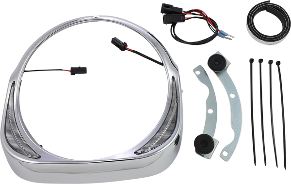 Fang® Headlight Bezels Chrome, 1, nordicamoto.ro