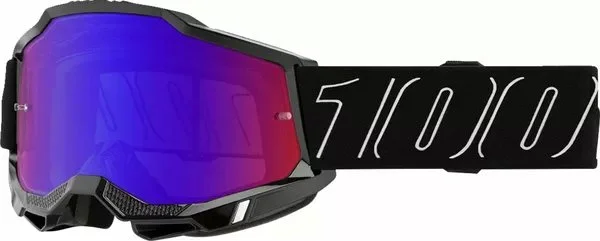 Ochelari 100% Accuri 2 Black - Red/Blue Mirror ONE SIZE, 1, nordicamoto.ro