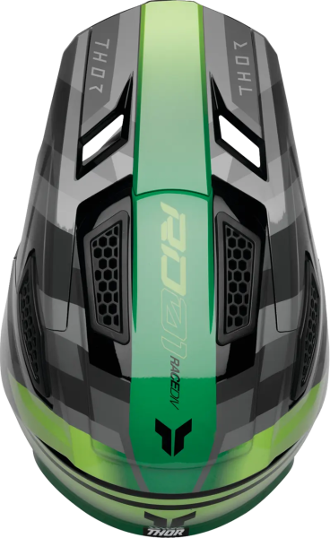 Thor Fleet Camber sisak – Negru/Verde (fekete/zöld), XL, 2, nordicamoto.ro