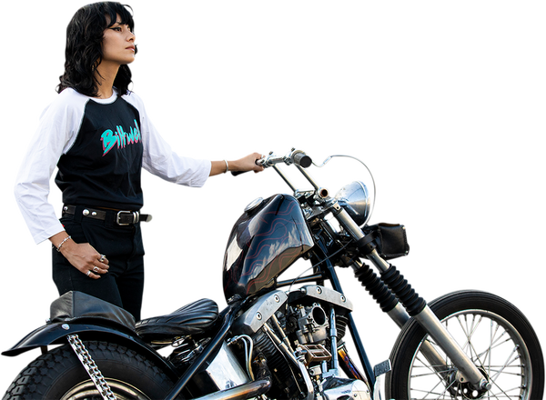 Tricou Dama Bitweel 1985 Raglan Black XL, 2, nordicamoto.ro