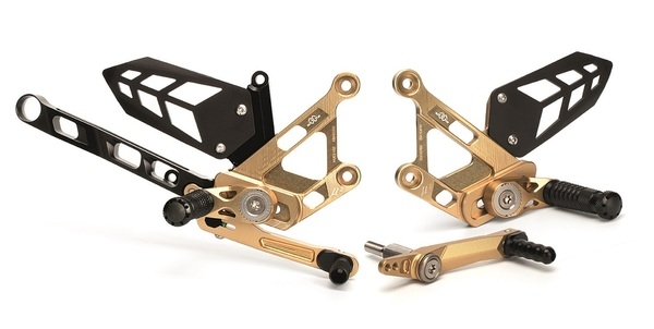 Rearset Black, Gold, 1, nordicamoto.ro