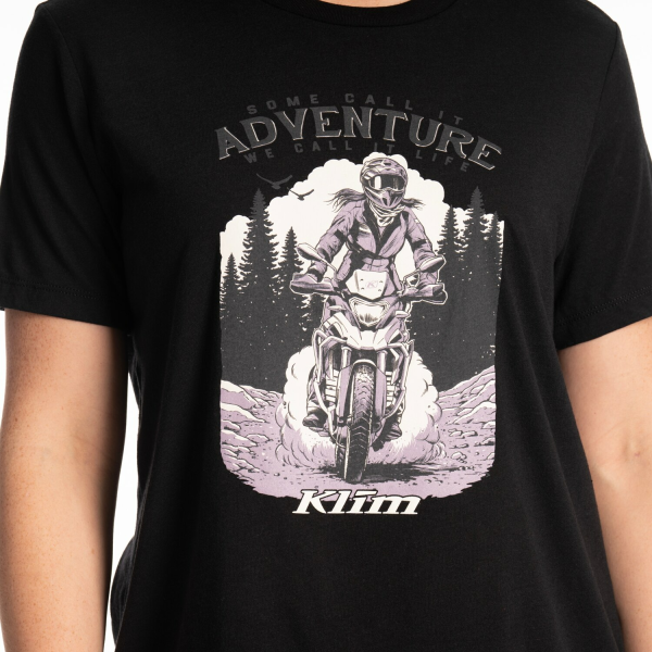 Tricou Dama Klim Adventure Tri-blend Dusty Blue - Deep Lagoon, 6, nordicamoto.ro