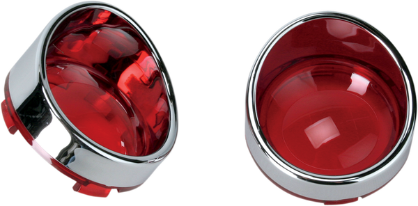 Visor-style Bezel And Lens For Deuce-style Turn Signals Chrome, 1, nordicamoto.ro