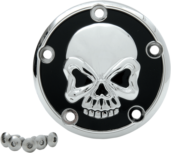 Skull Points Cover Black, Chrome, 1, nordicamoto.ro