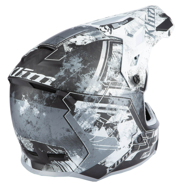 Klim F3 Carbon ECE Unruly fekete–fehér motoros sisak, 69, nordicamoto.ro