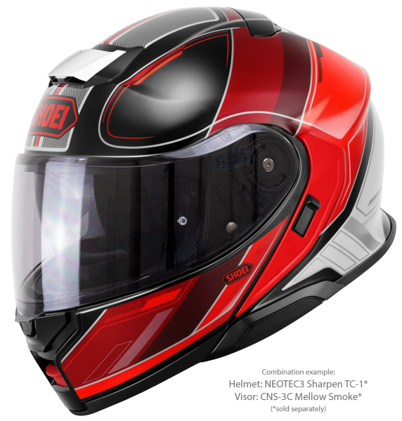 SHOEI NEOTEC3 SHARPEN TC-1 felhajtható sisak, fekete/fehér/piros, XS, 4, nordicamoto.ro