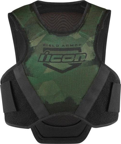 Icon Softcore™ Green Camo védőmellény, M/L méret, 1, nordicamoto.ro