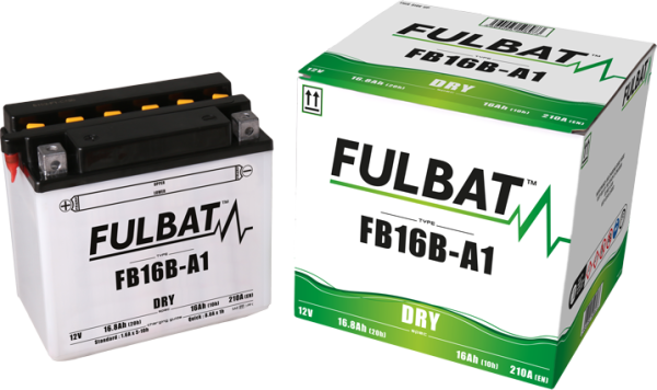 Fulbat FB16B-A1 száraz 12 V-os, 16,8 Ah-s, 210 A-es motorkerékpár-akkumulátor – elektrolittal együtt, 2, nordicamoto.ro