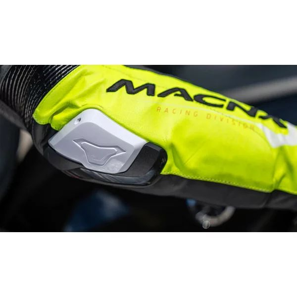 MACNA CHROMIQ 46 egyrészes bőrruha, fekete/piros, 12, nordicamoto.ro