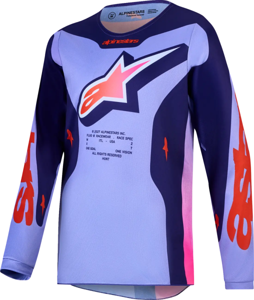 Alpinestars Fluid Hunt gyerek póló, lila/rózsaszín, M, 1, nordicamoto.ro