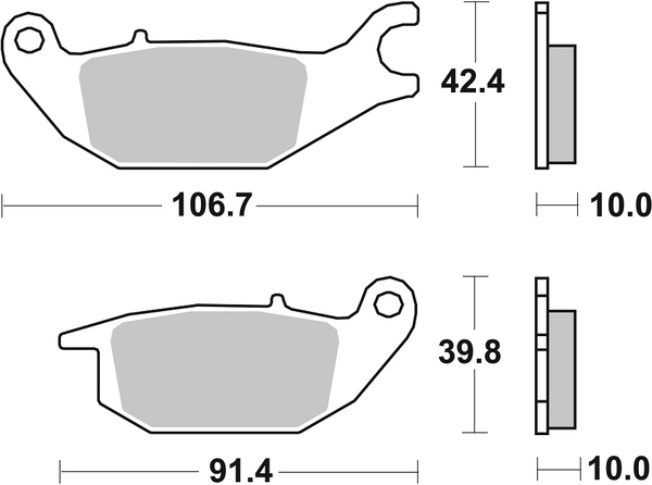 Hf Street Ceramic Organic Brake Pads, 2, nordicamoto.ro