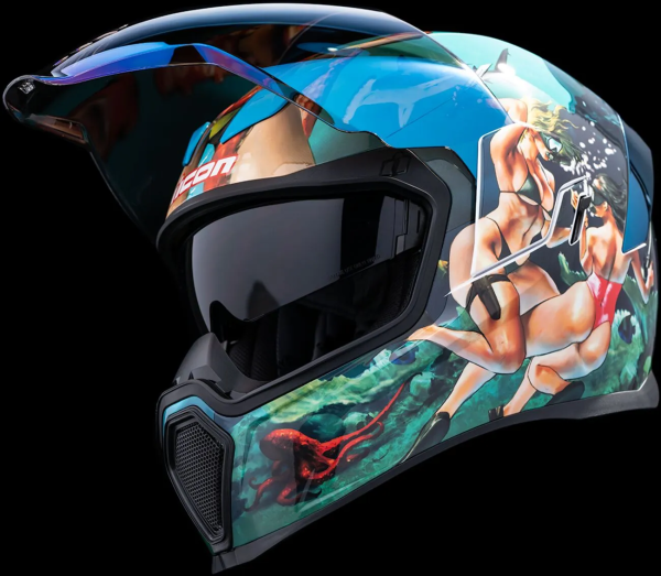 Casca Icon Airflite Pleasuredome4 sisak – kék, L-es méret, 10, nordicamoto.ro