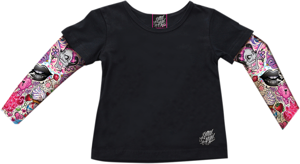 Boys Skull & Bones Tattoo Sleeve Shirt Black 2t Black 2T, 2, nordicamoto.ro