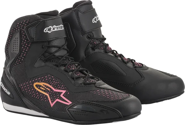 Alpinestars Stella Faster-3 Rideknit női porvédő, fekete/narancssárga/rózsaszín, 8-as méret, 1, nordicamoto.ro