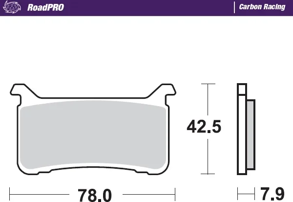 Roadpro szénszálas versenyfékbetétek, 1, nordicamoto.ro