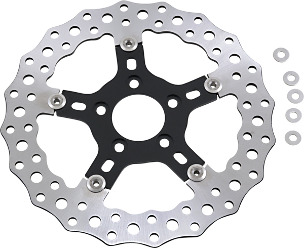 Jagged Floating Rotor Black, Silver, 2, nordicamoto.ro