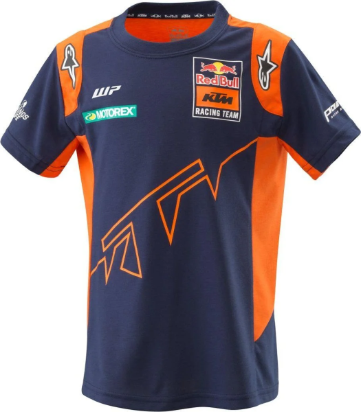 KTM Replica Team gyerekpóló, sötétkék/narancssárga, 116-os méret (5–6 éves), 1, nordicamoto.ro