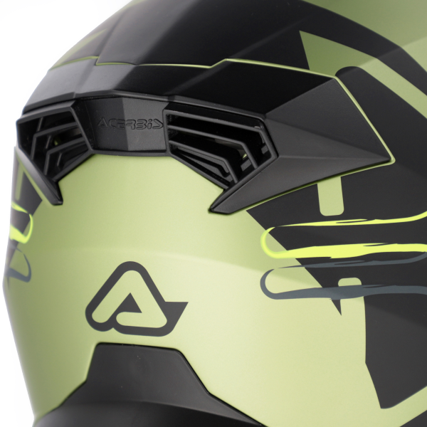 Acerbis Rider Graphic felhajtható sisak, zöld/fekete, M méret, 3, nordicamoto.ro