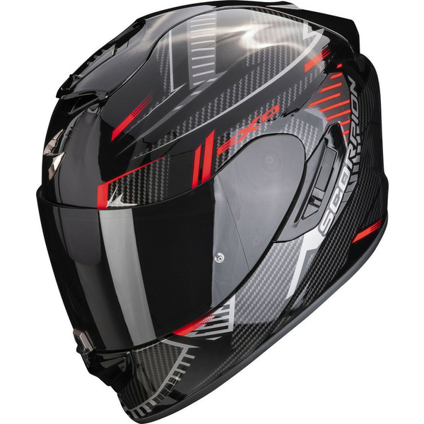 Casca integrala sport/touring SCORPION EXO-1400 EVO AIR SHELL Negru mat/Rosu M, 7, nordicamoto.ro