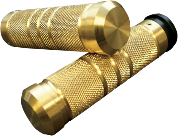 Knurled Grooved Custom Grips Brass, 1, nordicamoto.ro