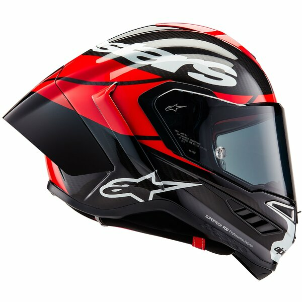 Alpinestars Supertech R10 Carbon teljes arcú sport sisak, fekete/piros/fehér, S-es méret, 8, nordicamoto.ro