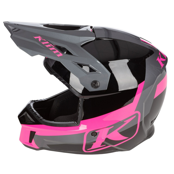 Klim F3 ECE Elevate Black motoros sisak – Knockout Pink, 38, nordicamoto.ro
