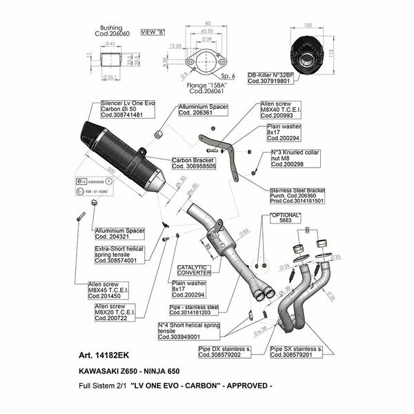 Lv One Evo Carbon Full-system Exhaust Black, Matte, 3, nordicamoto.ro