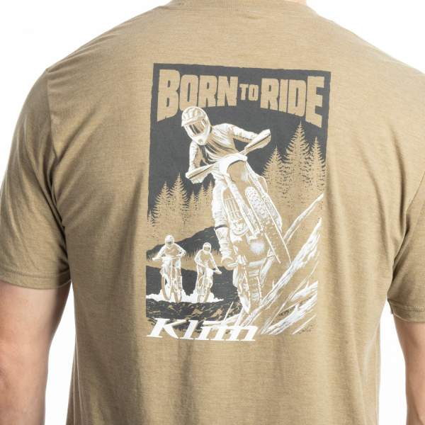 Tricou Klim Saddle Mountain Tri-blend Black - Hi-Vis, 7, nordicamoto.ro