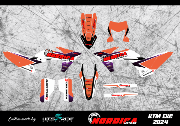 Kit stickere KTM EXC 2024 Nordicamoto, 1, nordicamoto.ro