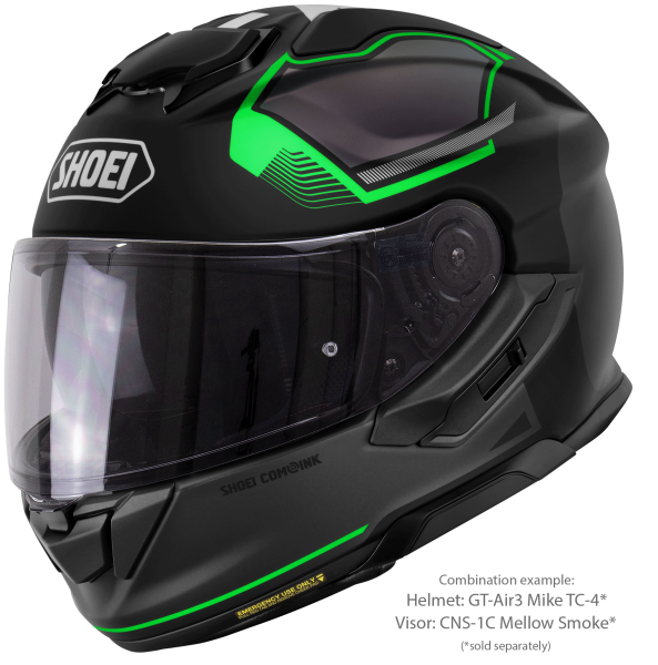 SHOEI GT-AIR3 MIKE TC-4 teljes arcú sisak, fekete/matt zöld, M-es méret, 6, nordicamoto.ro