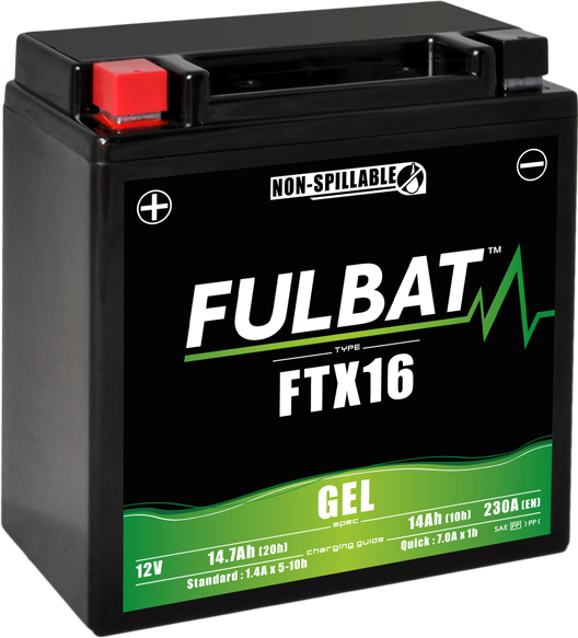Fulbat FTX16 12 V 14,7 A Moto gél akkumulátor, 1, nordicamoto.ro