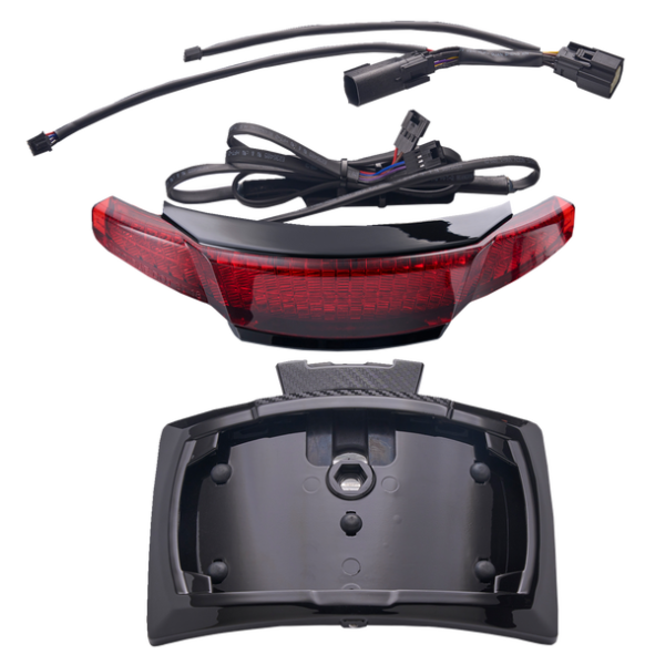 Latitude Tail Light & License Plate Holder With Lightstrike Amber, Red, 2, nordicamoto.ro