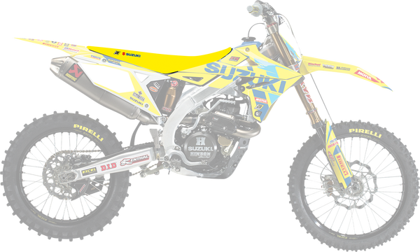 Replica Team Seat Cover Yellow, 1, nordicamoto.ro