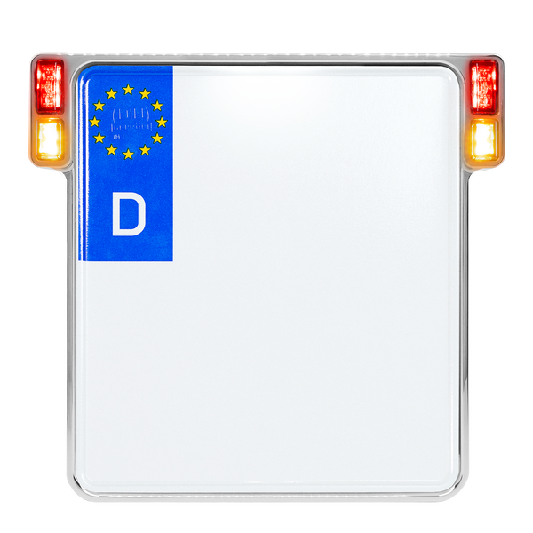 License Plate Holder 3-in-1 For Eu Countries Red, 1, nordicamoto.ro