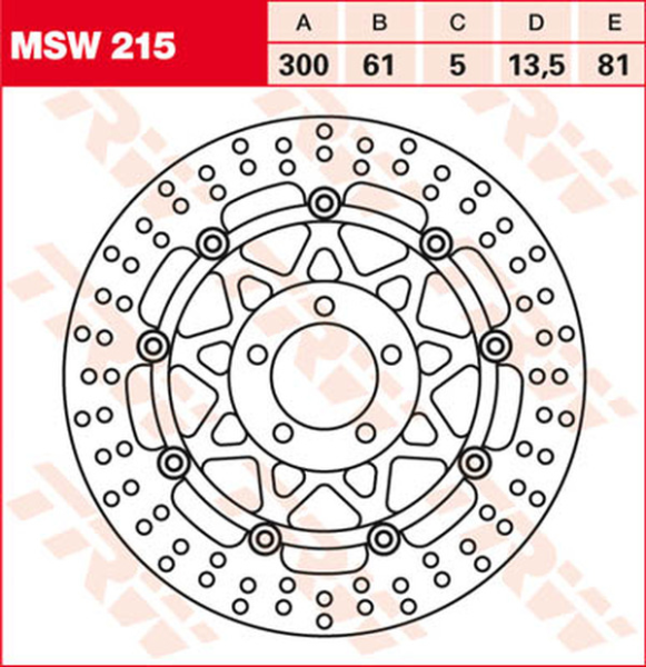 Round Floating Brake Rotor, 1, nordicamoto.ro