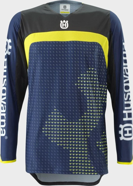 Husqvarna Railed kék/sárga póló, XL, 1, nordicamoto.ro