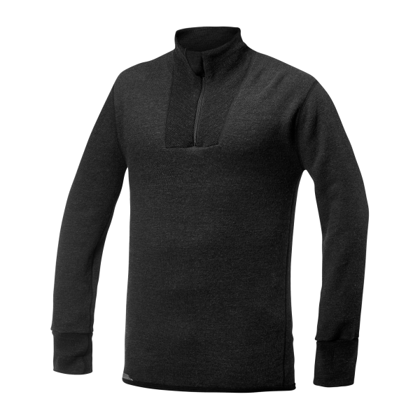 Woolpower Zip Turtleneck 400 Merino Mid layer black S, 1, nordicamoto.ro