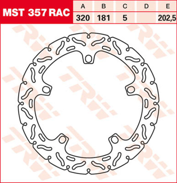 Contoured Fixed Brake Rotor, 3, nordicamoto.ro