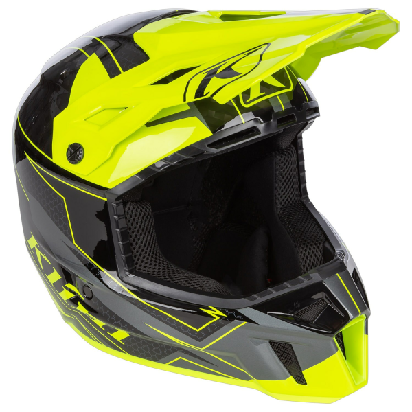 Klim F3 Carbon ECE Unruly fekete–fehér motoros sisak, 37, nordicamoto.ro