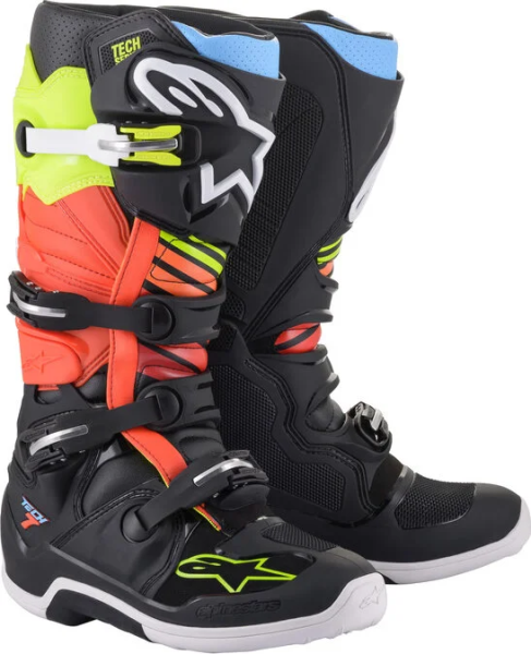 Cizme Alpinestars Tech 7 Black/Red/Yellow 12, 1, nordicamoto.ro