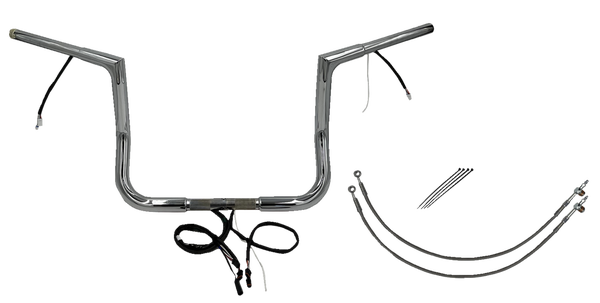 Plug & Play Ez Install 1-1/4(r) Flat Top Handlebar Kit Silver, 2, nordicamoto.ro