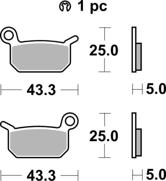 Rsi Offroad Racing Sintered Brake Pads, 1, nordicamoto.ro