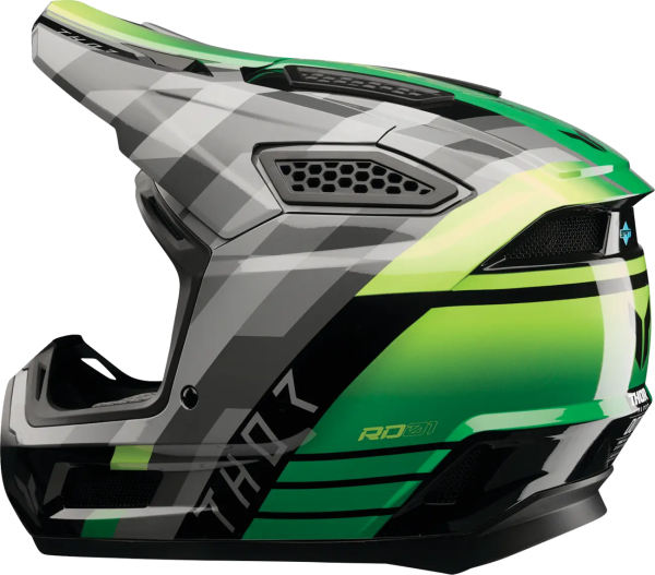 Thor Fleet Camber sisak – Negru/Verde (fekete/zöld), XL, 4, nordicamoto.ro